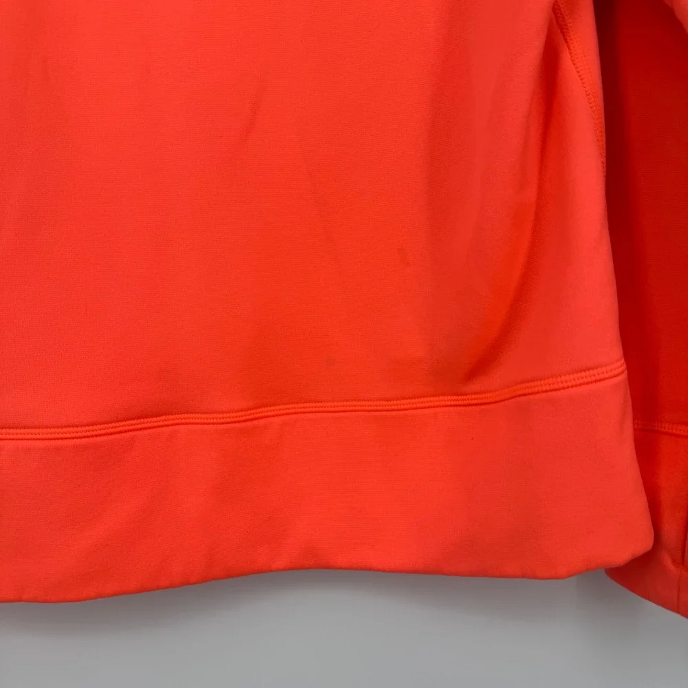 Nike Therma-FIT Womens Full Zip Hoodie Neon Orange Coral Fleece‎ Jacket Medium